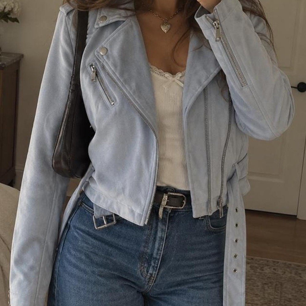 Blue Moto Jacket